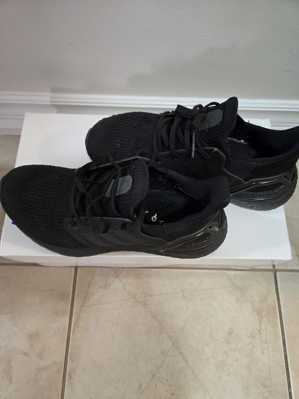 Adidas Women's Ultraboost All-Black Knit Athletic Shoes
